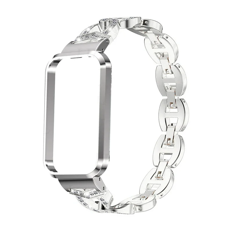 Metal Strap Case Protector For Redmi Smart Band Pro Diamond Watchband For Redmi Band Pro Bracelet For redmi band pro Wristband