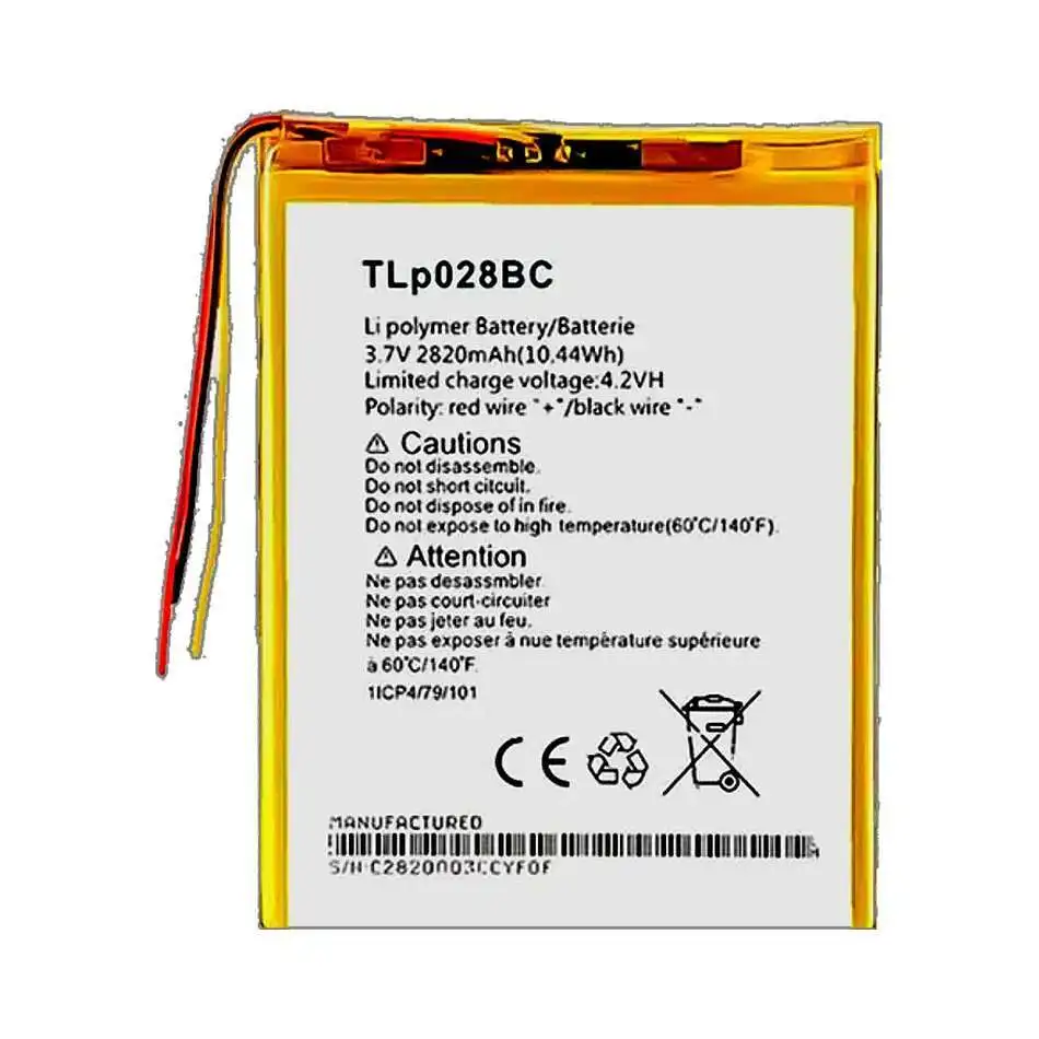 Tlp028bd Tlp028bc Laptop Battery For Alcatel Tab Pixe 3 Reliable Power Supply