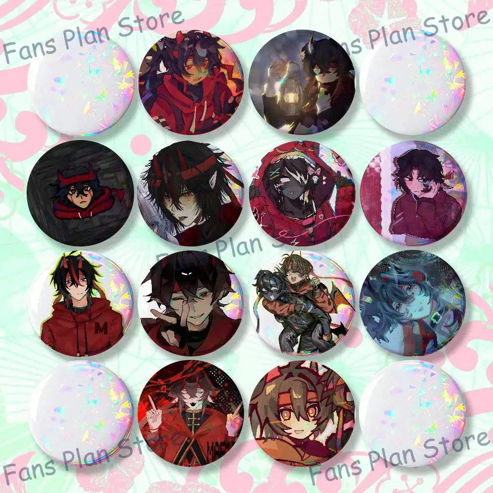 Game M-Mapicc Badges Creative Tinplate Button Pins Brooch Creative Quotes Badge Clothes Backpack Jewelry Gift