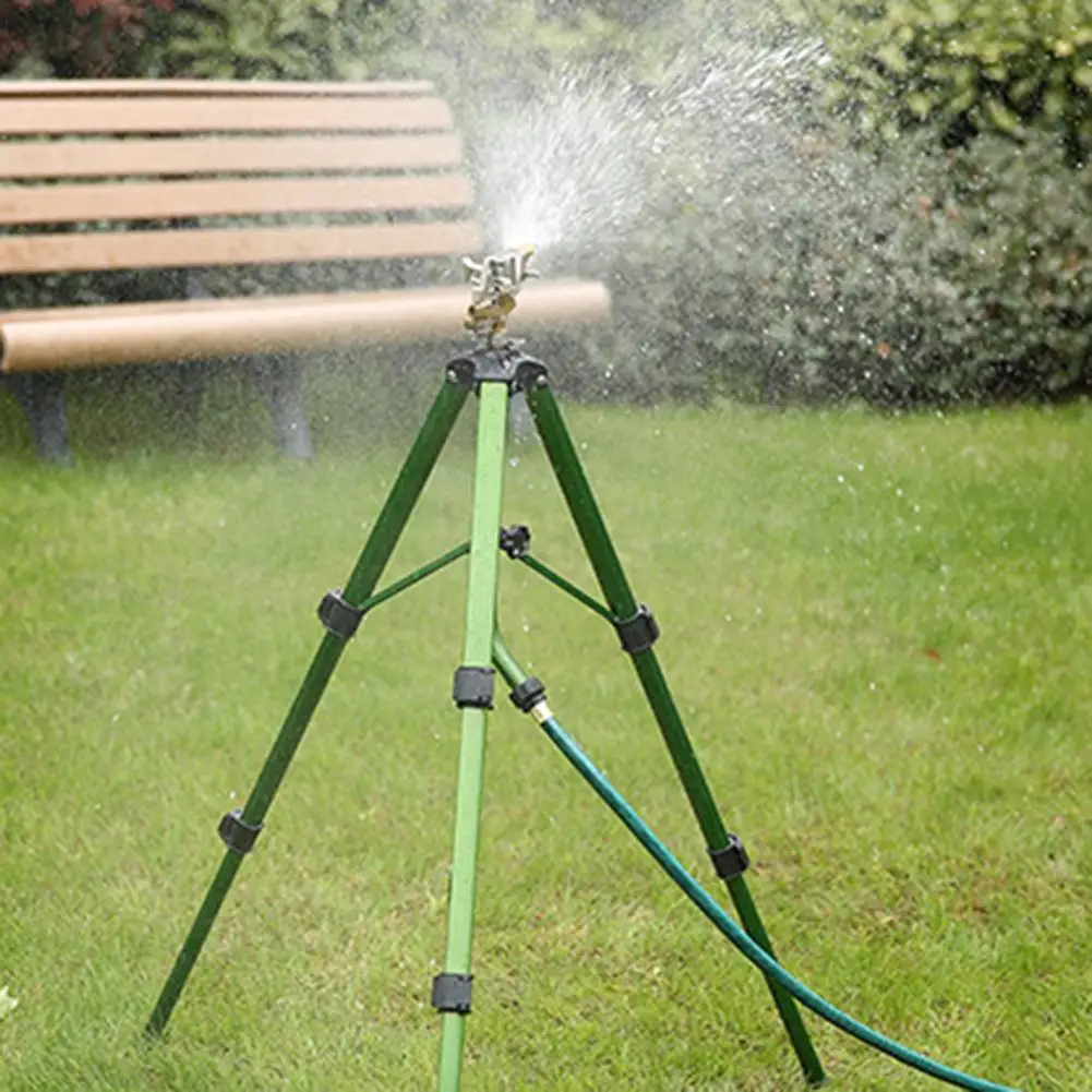 

Water Pressure Sprinkler Premium Heavy-duty Brass Impact Sprinkler with Adjustable Tripod for Area Coverage Easy Installation