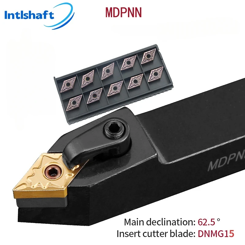 Intlshaft MDPNN2525M1506 MDPNN2020K1506 External Turning Tool Holder DNMG Carbide Inserts MDPNN Lathe Cutting Machine Tools Set