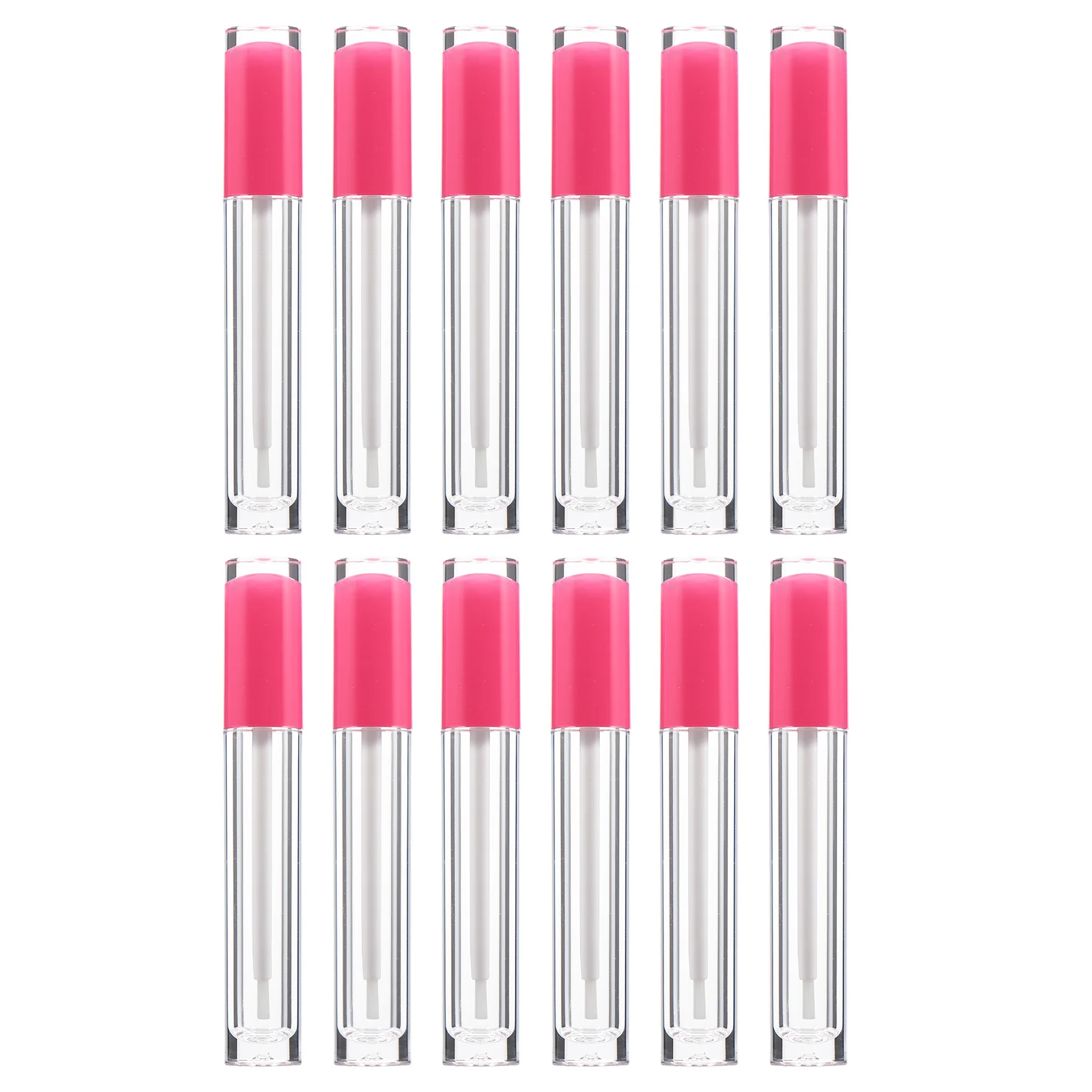 12 flacons vides pour brillant à lèvres de 5 ml, transparents avec bouchons, tubes rechargeables pour couleur à lèvres, pour le stockage et kit de beauté DIY