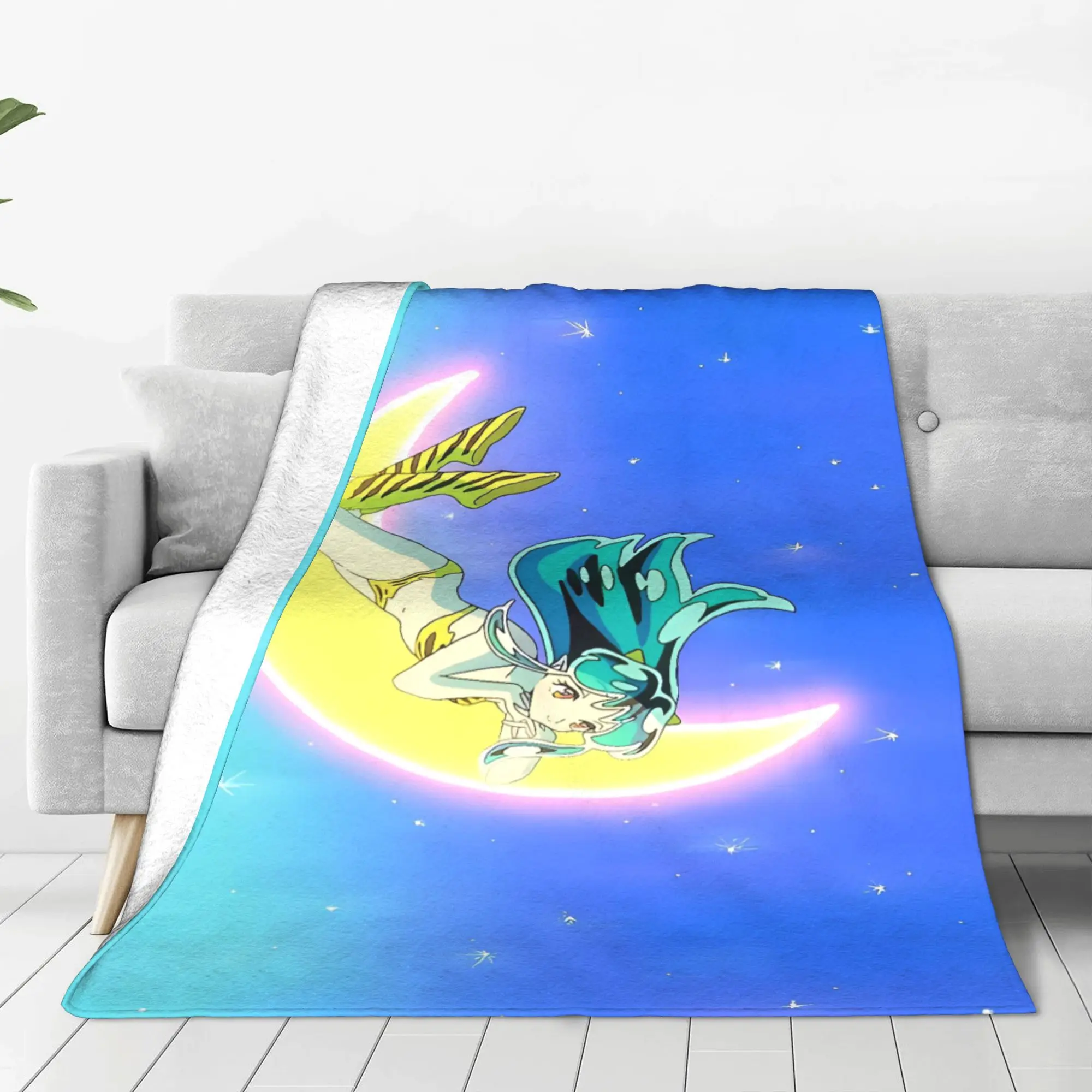 Anime Urusei Yatsura Moon Blanket Quality Super Soft  Throw Blanket Winter Girls Boys Home Decor Pattern Bedspread