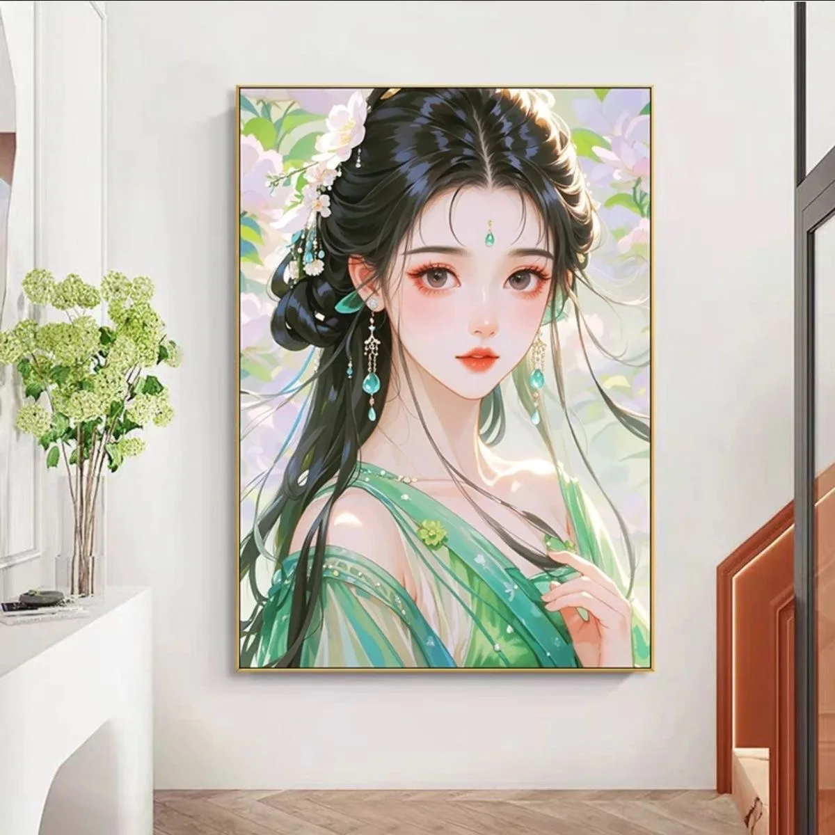 

9ct 60x80cm Beauty Girl Embroidery DIY Chinese Style Printed Kits Cross Stitch Needlework Set Home Decor Crafts