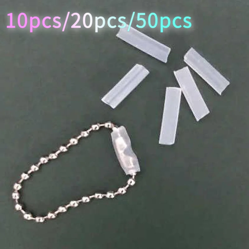 10/20/50Pcs Bead Chain Anti-lost Cover Pendant Chain Protective Cover Prevent Bag Ornament From Falling Off