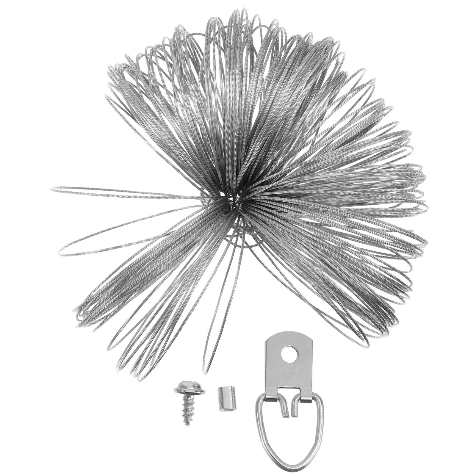 1Set Picture Hanging Wire Rope Kit 20M Steel Cable Protective Jacket Photo Frame Hanging Hooks Tool Picture Hanger