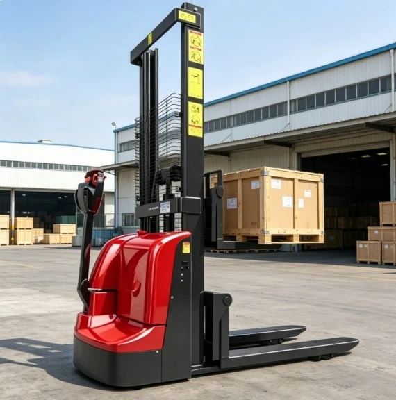 Customized CE ISO 1ton 1.5ton 2ton Semi Electric Stacker 1.6m 2.5m 3m 3.5m 4m Pallet Lifter Stacker Straddle Legs Fork Lift For