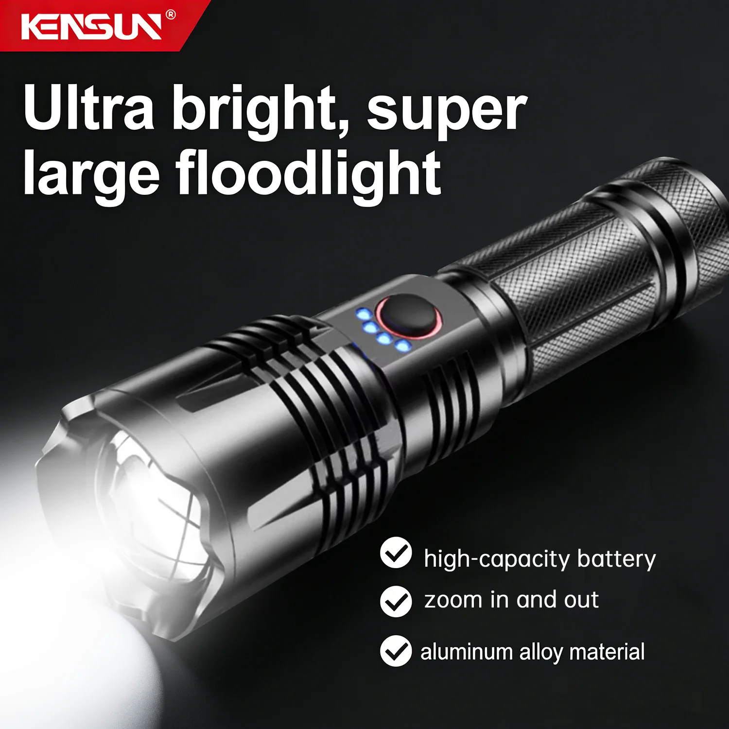 

Мощный светодиодный фонарь-прожектор дальнего действия, тактический фонарь с USB-зарядкой, яркий ручной фонарь для кемпинга и охоты