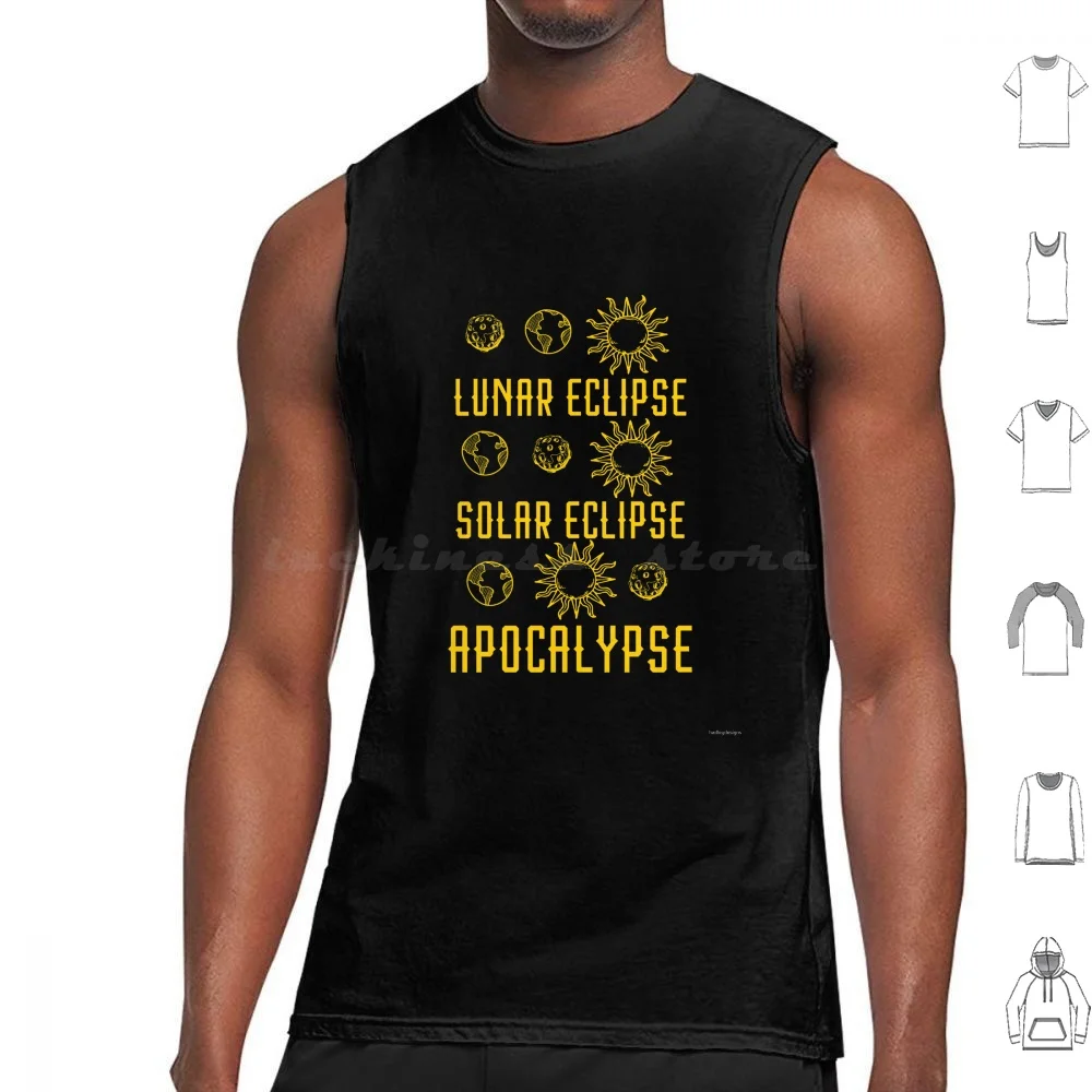 Lunar Solar Apocalypse Funny Astronomy Gift Tank Tops Vest Sleeveless Christmas Birthday Hadley Designs Science Anniversary