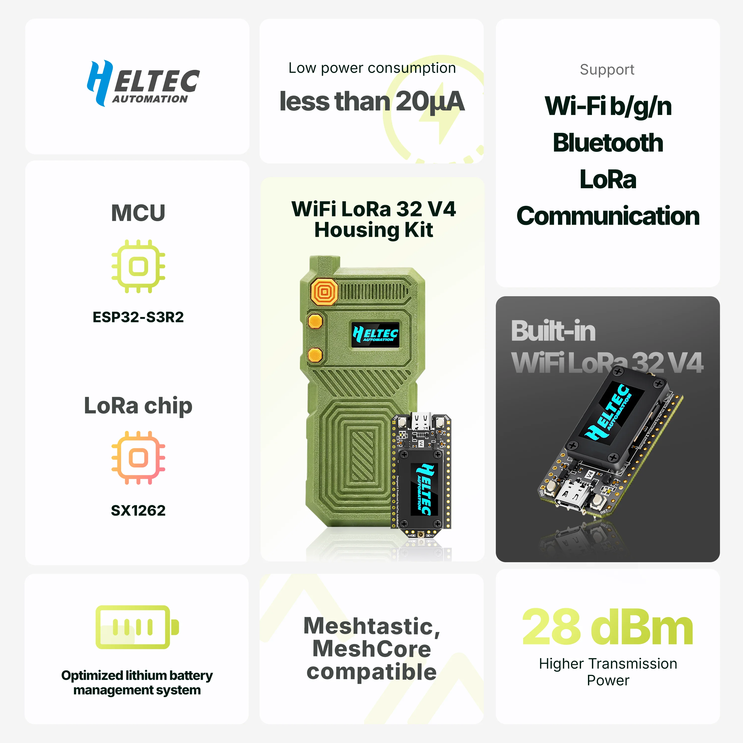 Heltec V4 Complete Kit ESP32-S3 & SX-1262 Chips Compatible With Meshtastic and Meshcore