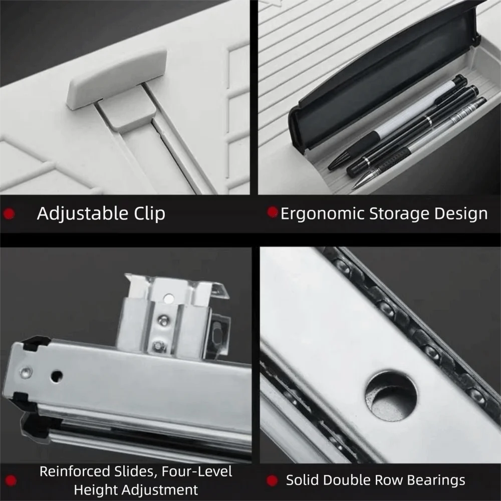 

Сверхмощный направляющий под столом, лоток для клавиатуры, утолщенный компактный ящик для хранения клавиатуры, регулируемый, простая установка
