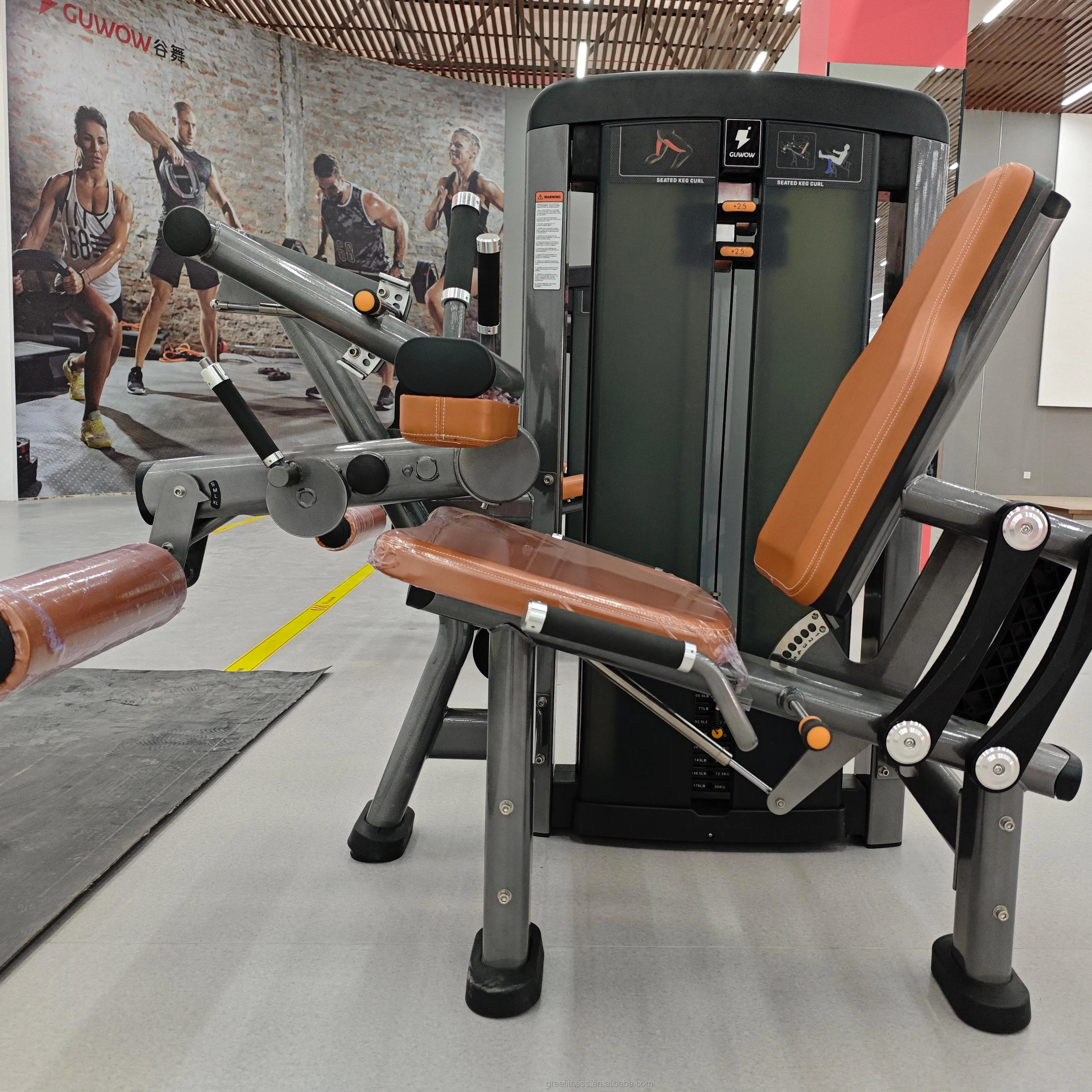 

Seated Leg Curl Gym Fitness Pulley Machine with Pin Load Selection for Gym or CommercialUse
