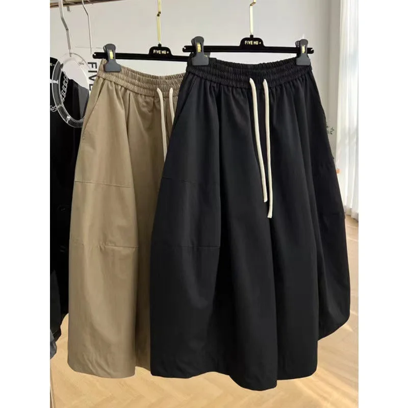 plus Size Casual Wide Leg Skirt Pants Women's plus Size High Waist Summer Leisure Trousers Comfortable plus Size Fashion