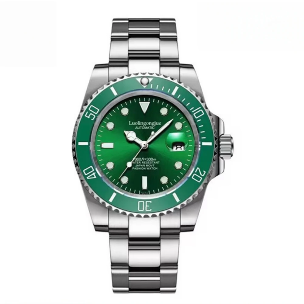 

Роскошные мужские часы в стиле знаменитостей, полностью автоматические механические часы с календарем, водонепроницаемые спортивные часы, простые деловые мужские часы