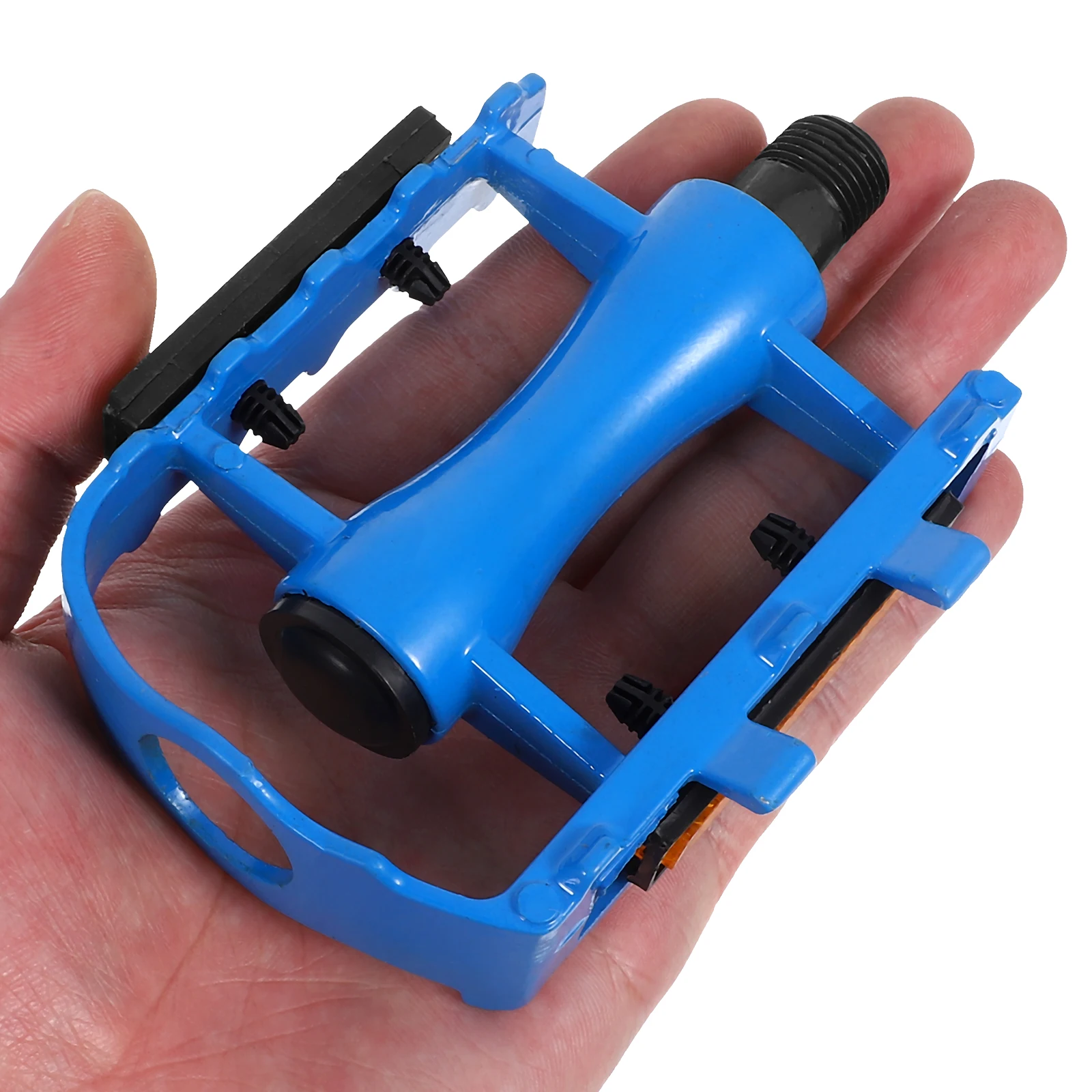 

1Pair Universal Pedal for Mountain Bike Road Bike Aluminum Alloy Flat Pedal with Anti-Slip Spikes Reflective Stripe Long-Lasting