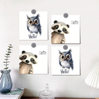 15PCS Colorful Animal Cards Decorative Wall Stickers Dormitory Bedroom Small Fresh Office Desktop Decoration Cards