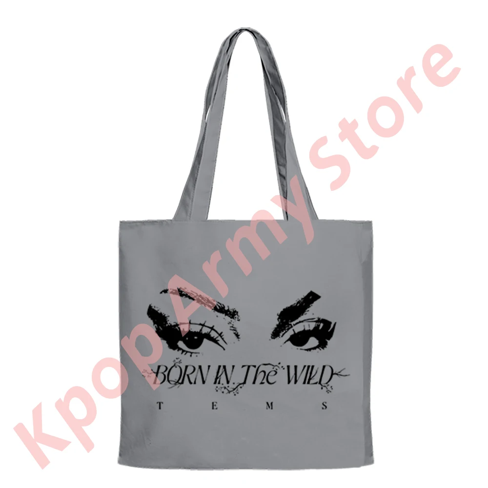 Tems Born in the Wild Tour Merch Tote Shoulder Bags Summer Women Men Fashion Casual Streetwear