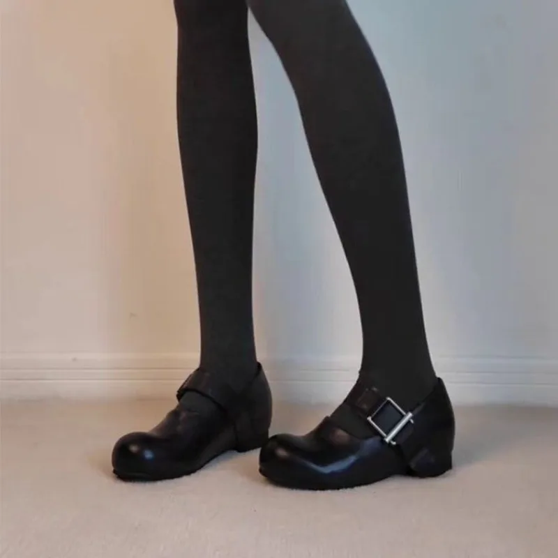 Niche Inner Heightened One Strap Mary Jane Shoes Women's New Retro Single Shoes