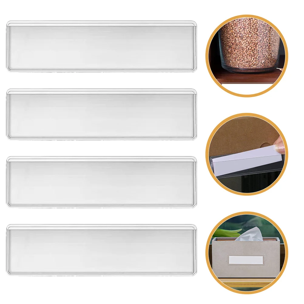 

25Pcs Waterproof Label Pockets Clear Plastic Adhesive Sleeves for Shipping Labels Price Tags Name Tags Office School Home
