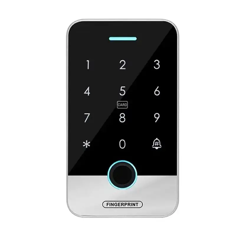 

AB46-Bluetooth Tuya Keypad APP Умная клавиатура с функцией распознавания отпечатков пальцев, RFID-клавиатура для контроля доступа, сенсорная, IP65, водонепроницаемая, 13.56 МГц, устройство для открывания дверей (S)