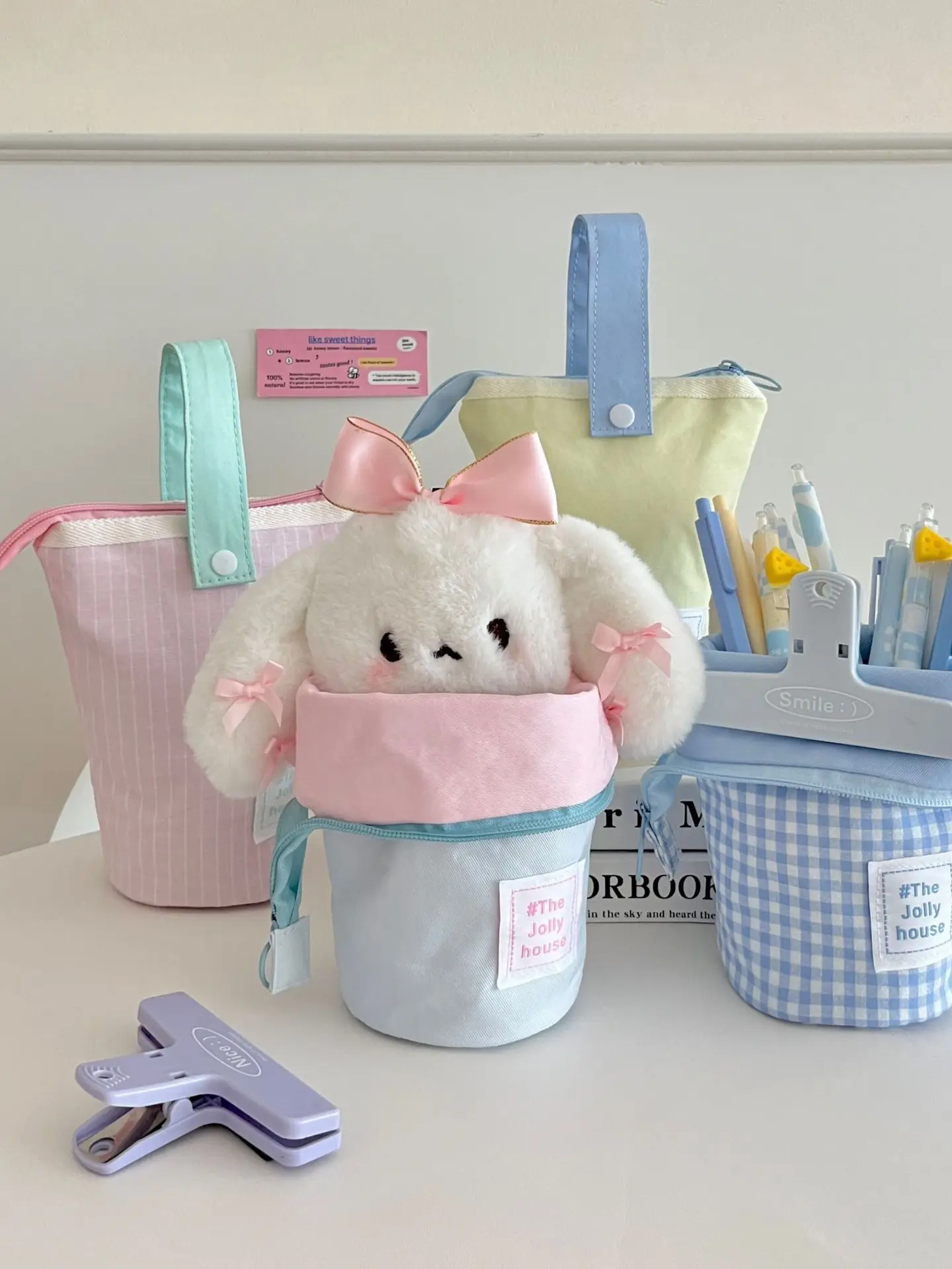 MINKYS Kawaii Big Capacity Pencil Case Pen Storage Bag Cute Pencilcase Pencil Punch Back To School Kids Gift Stationery Supplies