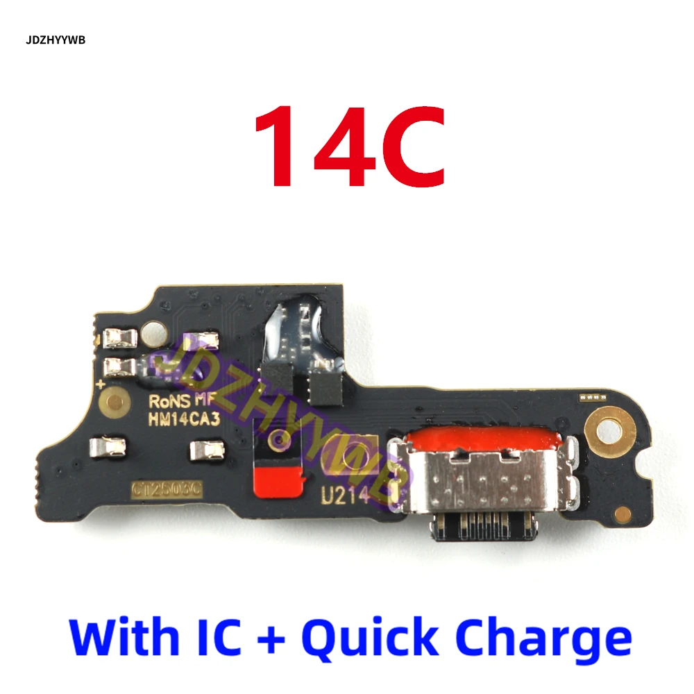 Placa de Carga USB, Conector de Puerto de Carga, Cable Flexible de Micrófono para Xiaomi Redmi 14C 18W