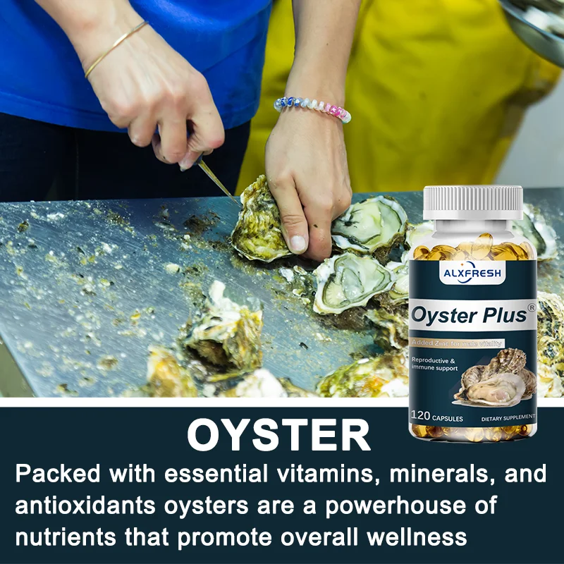 Oyster Capsules Support Enhance Immunity Improve Male Function Anti-oxidant and Anti-aging Improve Fatigue and Enhance Energy