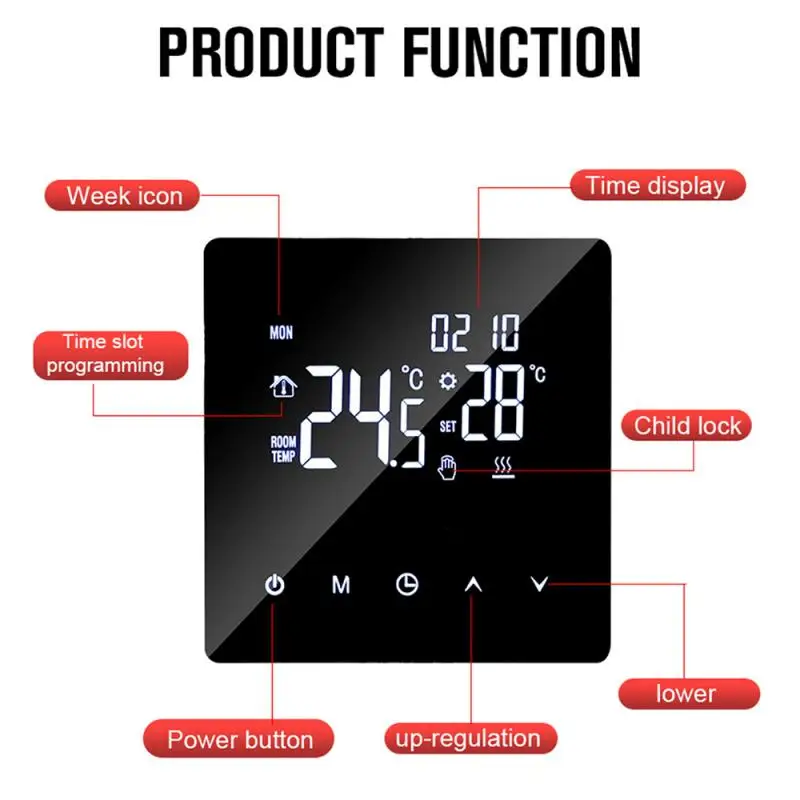 Imagem -04 - Tuya Wifi Termostato Inteligente Aquecimento Elétrico de Piso Caldeira de Água Controle Remoto de Temperatura Funciona com Alexa Google Home 16a