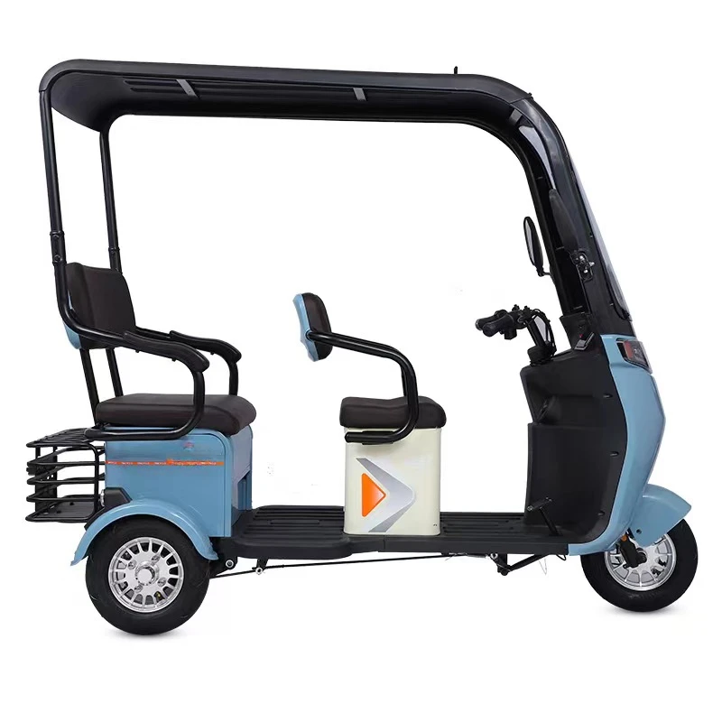 Tricycles électriques Amazon à 3 roues fermées, moto AINC avec siège passager, voiture à batterie de pousse-pousse pour handicapés, 2024