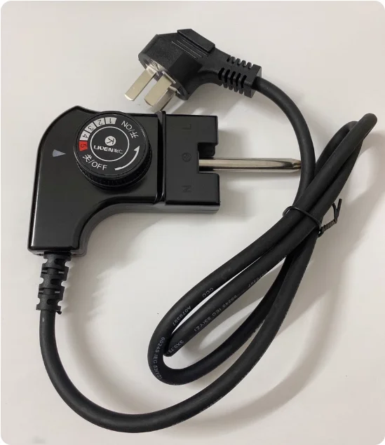 Universal 2500W Power Cord with 5-Temp Control Switch & Coupler Plug for Hot Pot Machine (110V/220V)