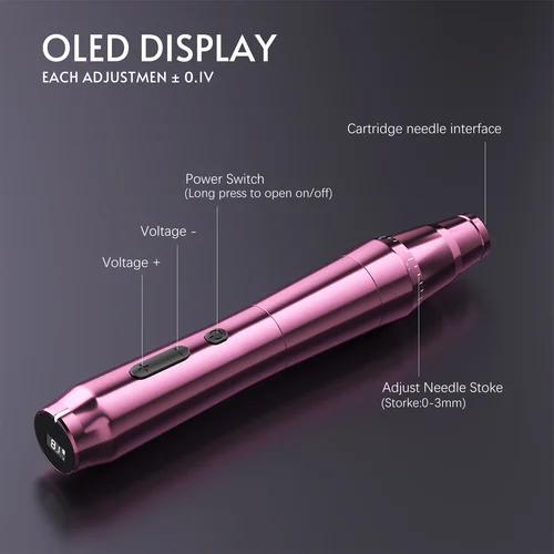 Imagen 2 del producto Biomaser TP010 máquina de tatuaje inalámbrica SPMU Kits de máquinas cejas maquillaje permanente Digital Dermografo Microneedling máquina pluma