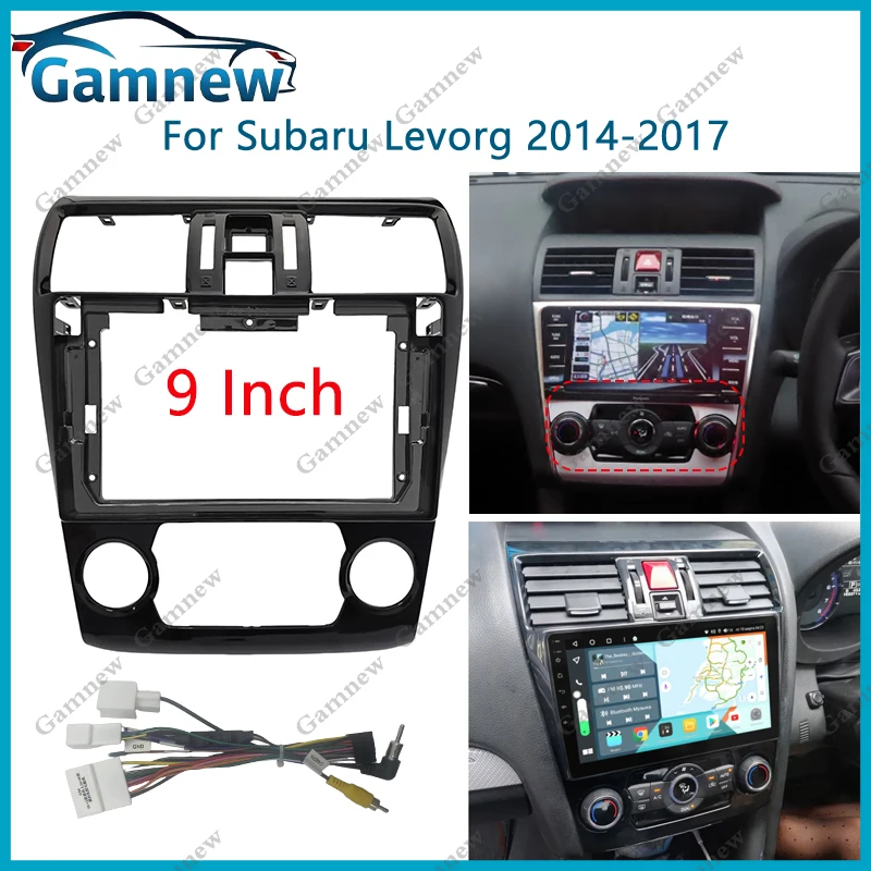 

9-дюймовая автомобильная рамка, адаптер для приборной панели Android, комплект панели для Subaru Levorg 2014-2017