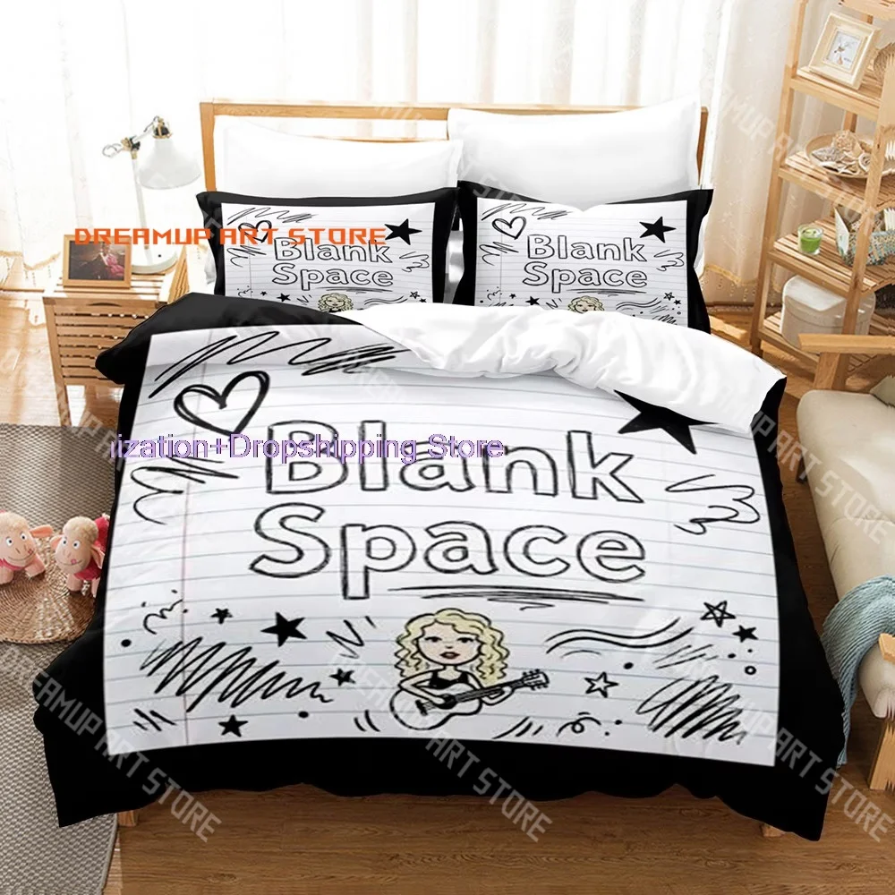 2026 3D Print Blank Space Music T-Taylors Bedding Set Single Twin Full Queen King Size Bed Set Adult Kid Bedroom Duvetcover Set
