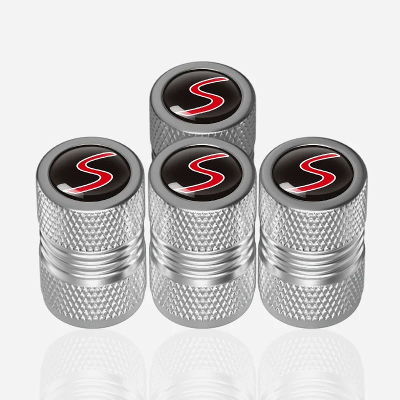 4Pcs Car Tire Wheel Valve Caps Tyre Rim Stem Covers For Mini Cooper S Logo JCW R53 R55 F54 F55 F56 F60 Accessories