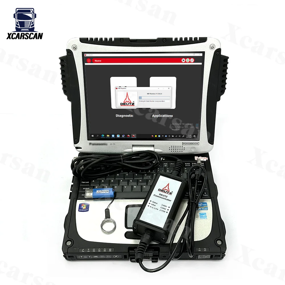 CF19 Laptop For Deutz 4.0 + USB Dongle 2023 software EMR 6 engine serdia2010 communicator Truck deutz diagnostic tool