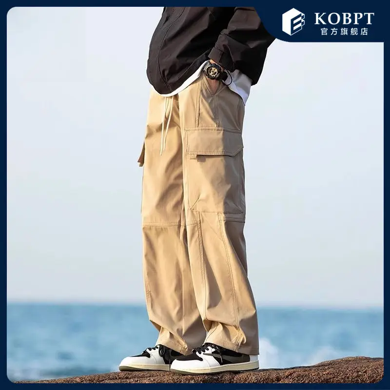 

Straight Workwear for Men Spring and Autumn New Loose and Versatile Sports Hiking Casual PantsYY37