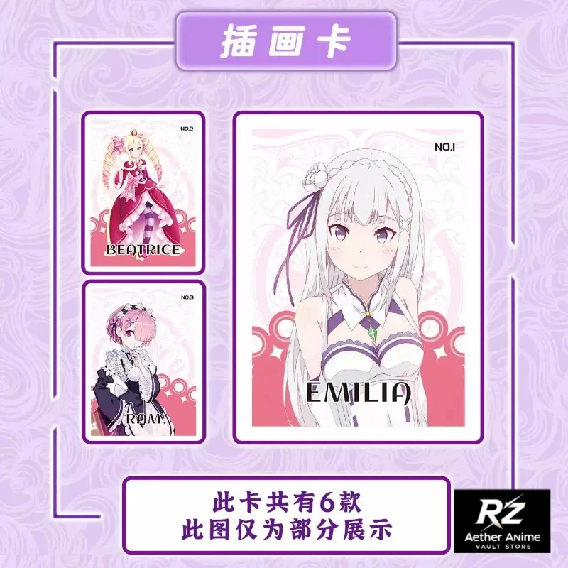 Re:Life in A Different World From Zero Collectible Card Cartoon Natsuki Subaru Card Anime Merchandise Trendy Toy Full Box