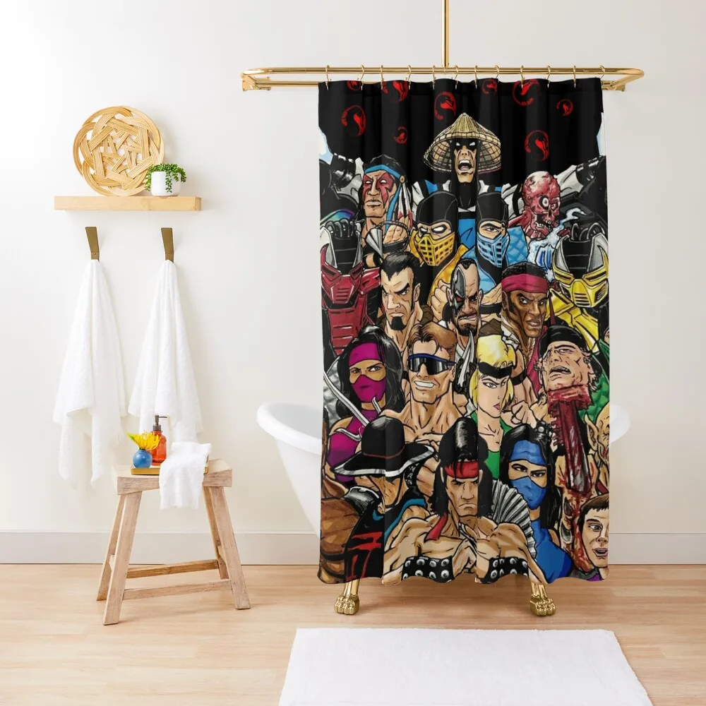 

Mortal kombat gaming g Shower Curtain Shower For Bathroom Bathroom Accessories Set For Bathroom Shower Bath Curtain