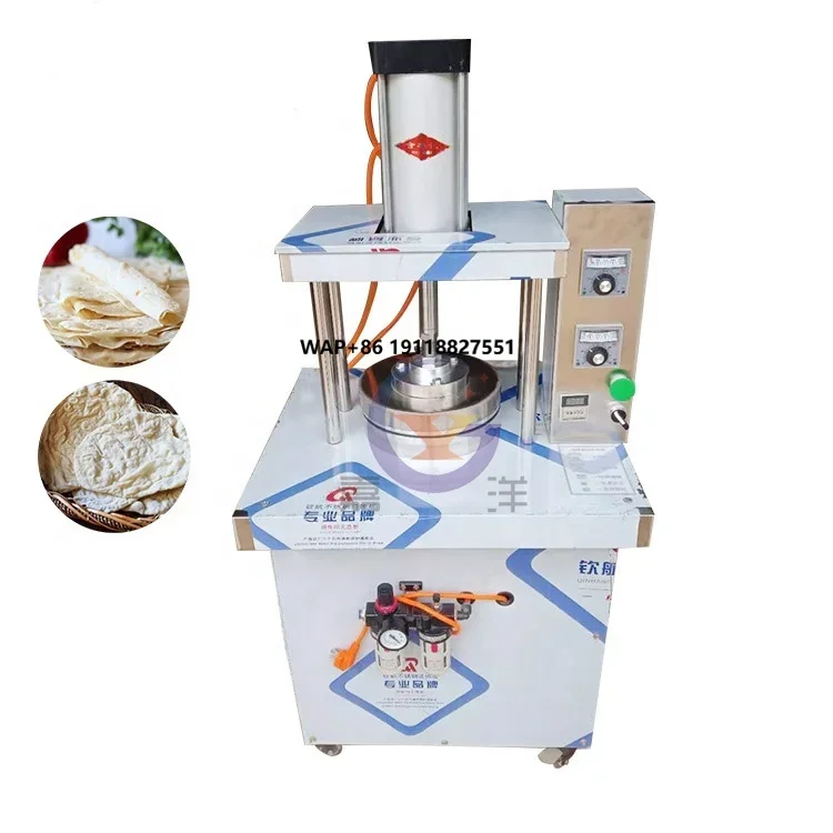 Automatic Commercial Pneumatic Dough Flattener Chapati Making Machine Pancake Forming Pressing Machine