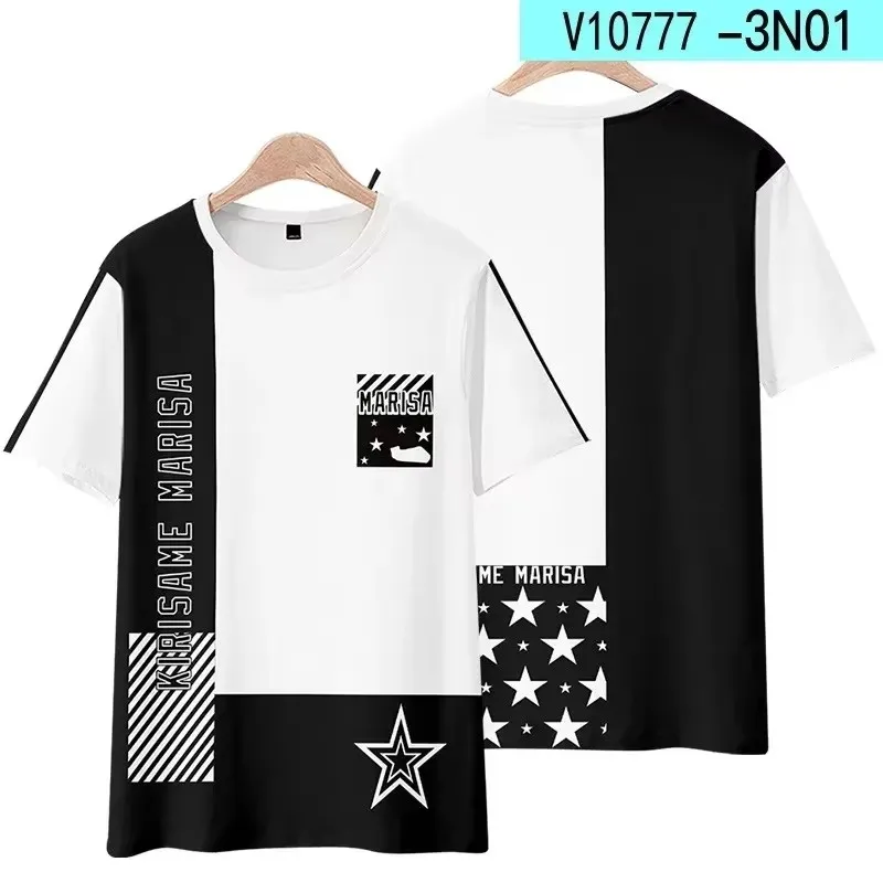 Game TouHou Project Kirisame Marisa 3D Print Oversized T Shirt Women Men Summer Crewneck Short Sleeve Funny Tshirt Graphics Tees