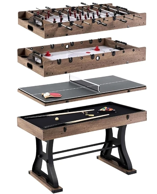 Multiple Styles Pool Tables with Complete Billiard Accessory Sets, Perfect for Family Game Rooms