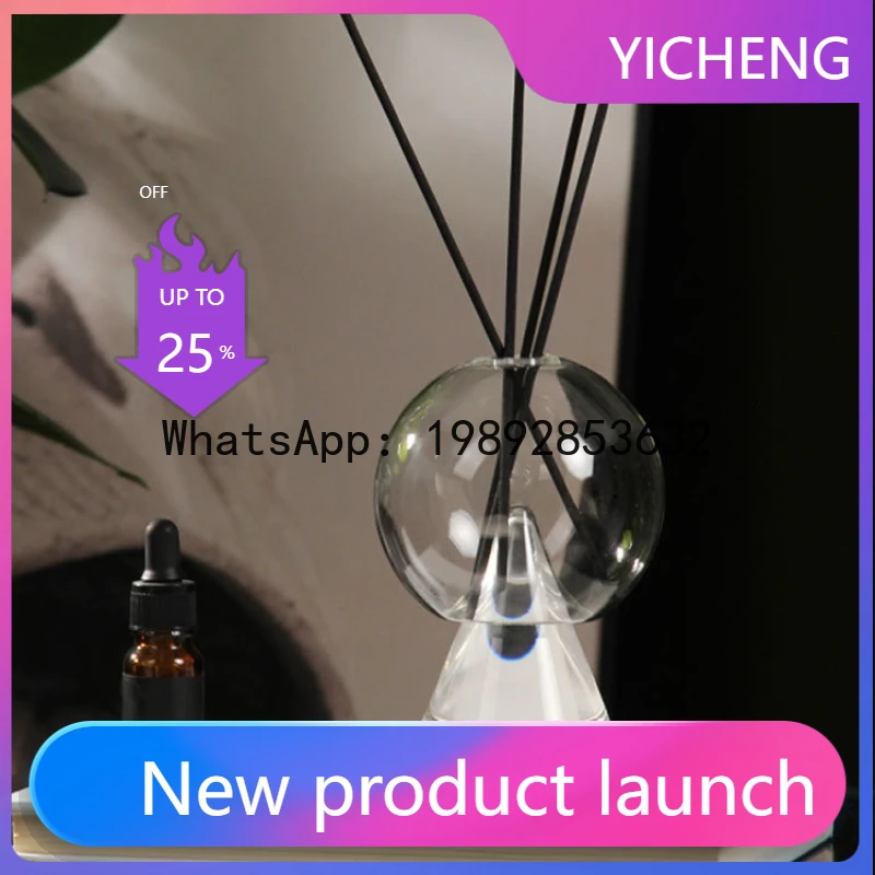 

QQ Glass Vase Crystal Aroma Diffuser Accessory Candlestick Candle Holder Geometric Transparent Flower Pot Home Decoration