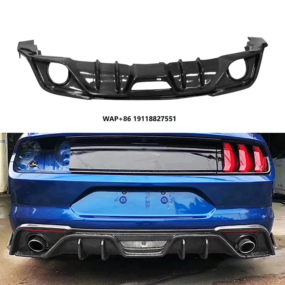 

2018-2022 for Mustang Carbon Fiber AC Style Rear Diffuser Body Kit New Condition Bumper with Rear Lip