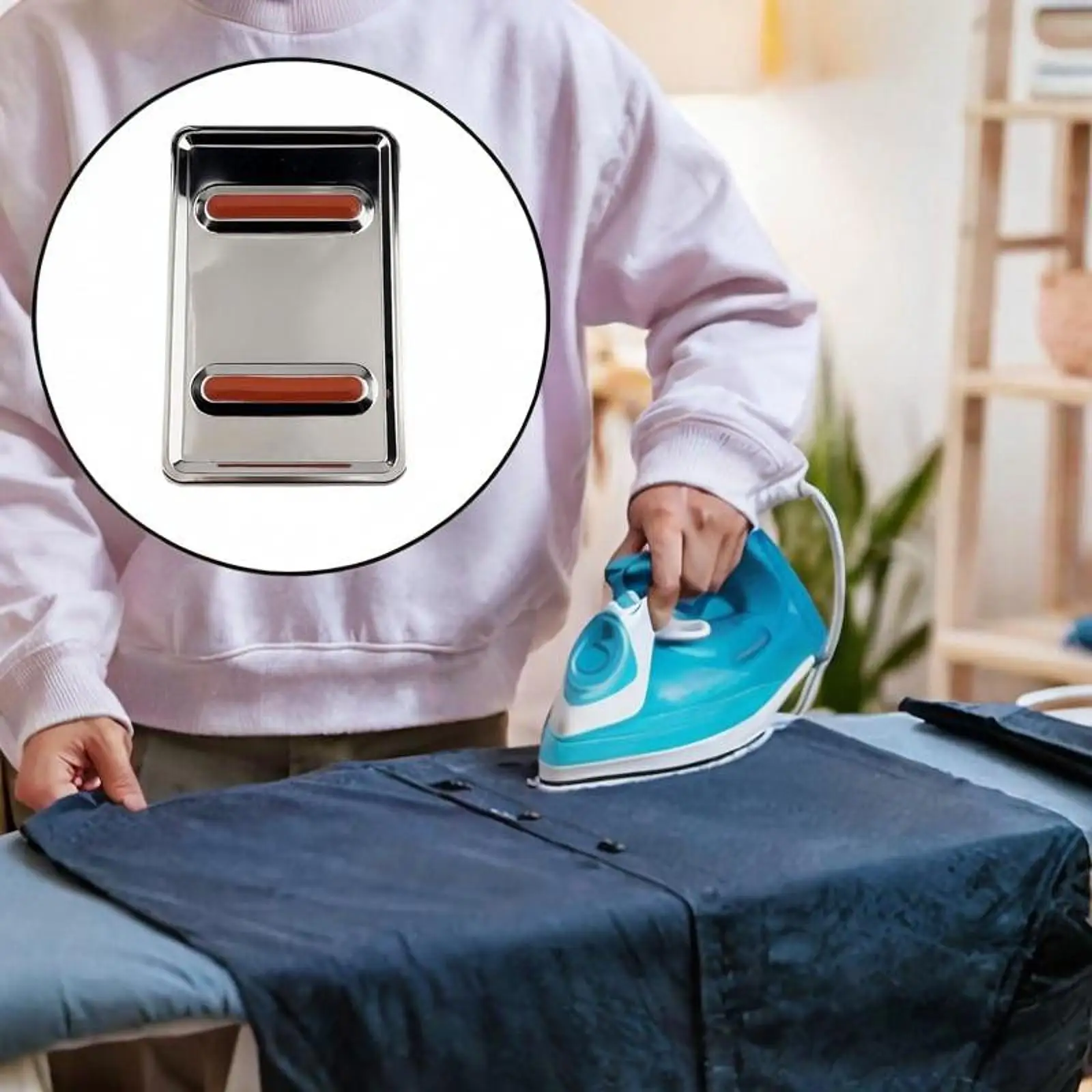 

Iron Rest Pad Plate, Stainless Steel,Protective Heat Resistant Portable for Ironing Board Mat for Table Ironing Pad