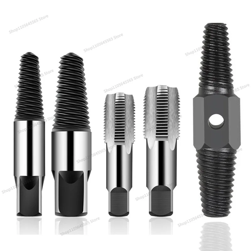 For Water Pipe Broken Wire Remover Double Head Thread Tool Tap Screw Remover Reverse Tooth Repair Tap