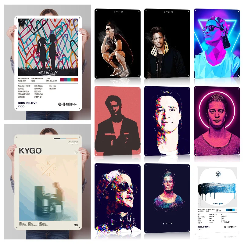 Kygo Music Tinplate Posters Customizable Wall Art Retro Vintage Metal Signs for Fans Luxury Decoration Room Home Decorations