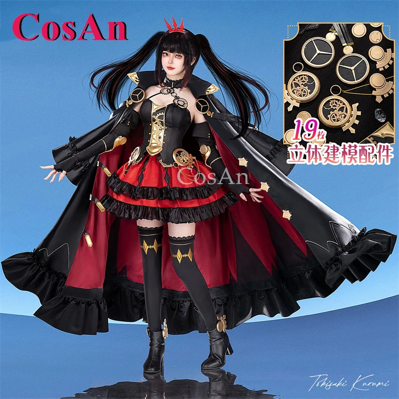 CosAn Anime Date A Live Tokisaki Kurumi Cosplay Costumes Female Emperor Gorgeous Sweet Uniform Activity Party Role Play Clothing