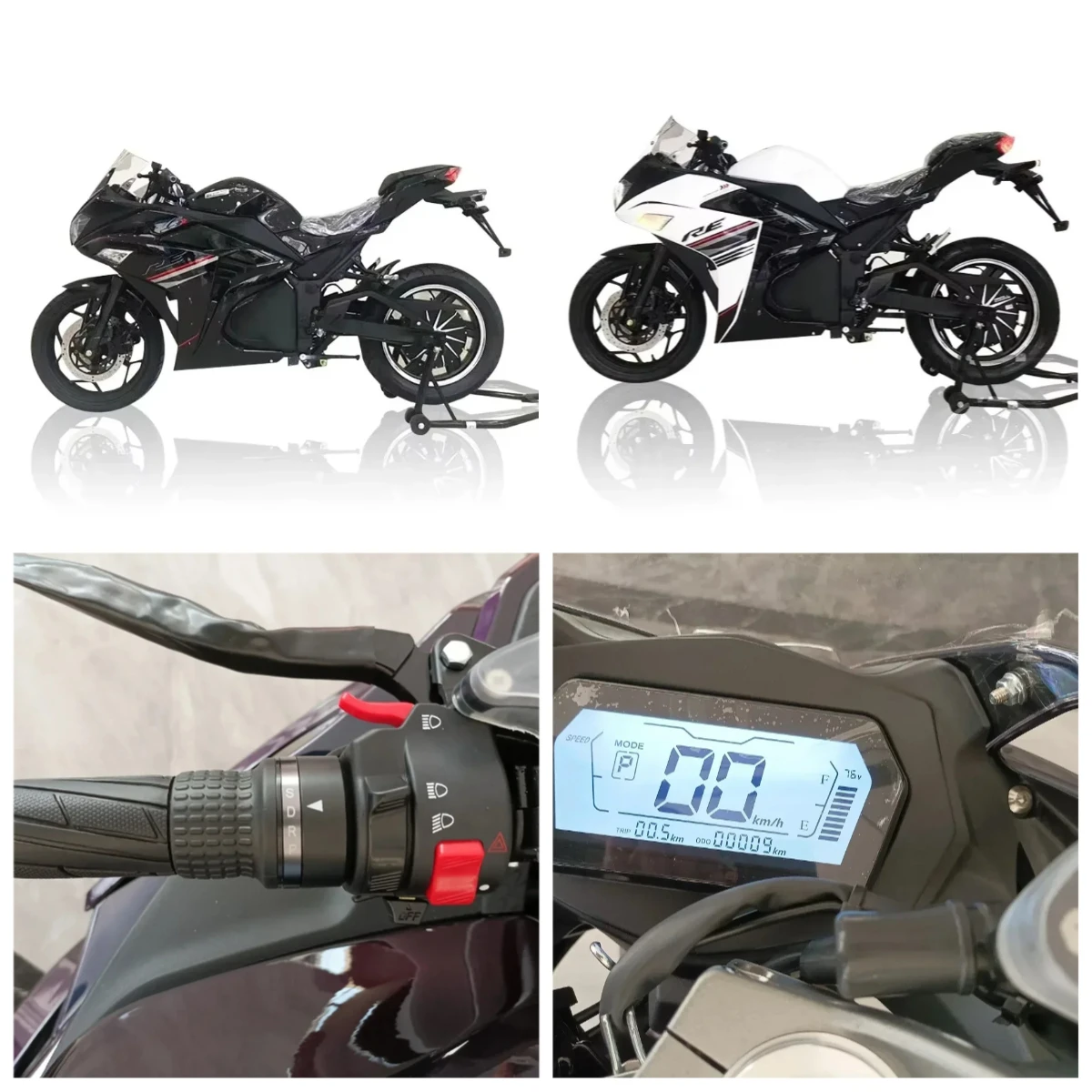 

STLF Luyuan MotorcycleFactory Direct Brushless DC Motor 12000W 72V Electric Motorcycle Maximum Speed 180 Km/h Electric Motorcy