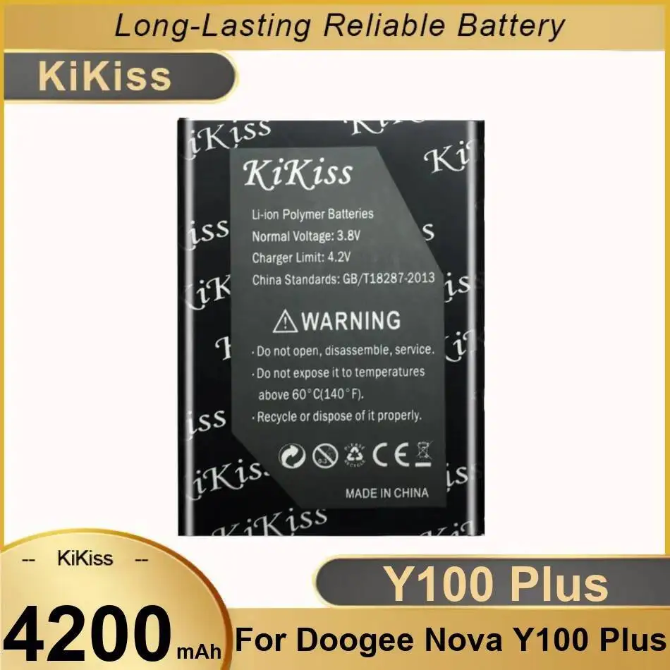 Долговечный аккумулятор для мобильного телефона Doogee Nova Y100 Plus, хороший, низкотемпературный, 4200 мАч Долговечный аккумулятор для мобильного телефона Doogee Nova Y100 Plus, хороший, низкотемпературный, 4200 мАч