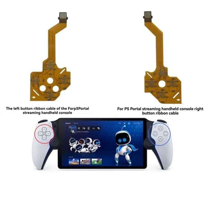 Abjf-para ps5 portal controlador de jogo botão falha acessórios de reparo l/r cabo fpc para ps5 portal fpc cabo botão